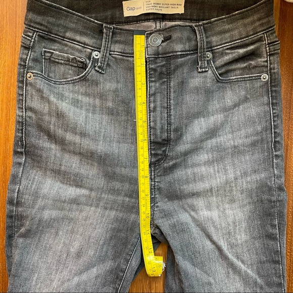GAP Sz 26 Super High-Rise True Skinny Jeans, Gray - Picture 4 of 11